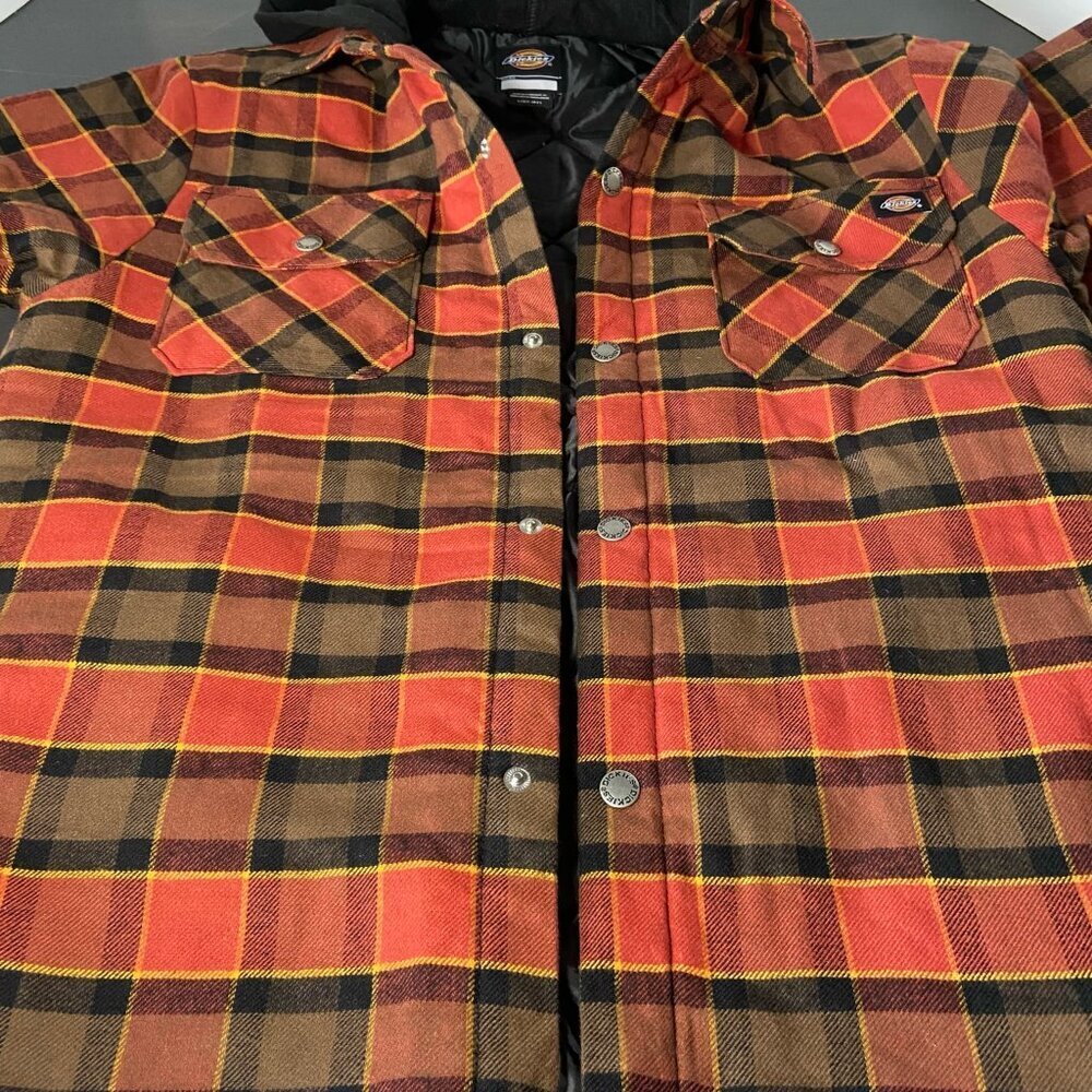 Dickies Hooded Quilted Flannel Plaid Jacket – Youth L (Fits Adult S) – NWT - Picture 8 of 9